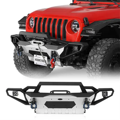 Jeep Wrangler Aluminum Front Bumper (18-26 Wrangler Jl & 20-26 Gladiator Jt) - Hooke Road 1
