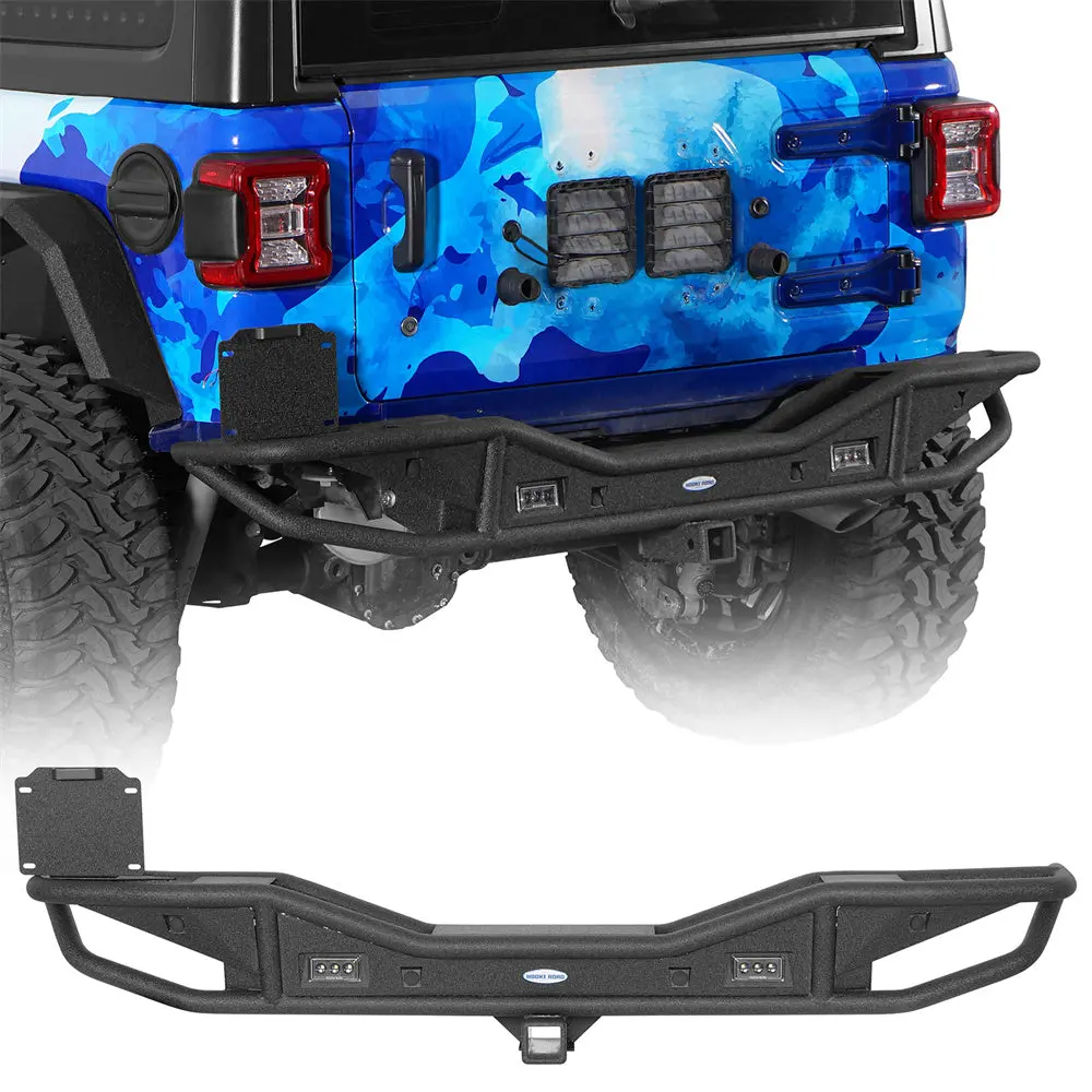 2018-2026 Jeep Wrangler Jl Rear Bumper W/ Hitch Receiver - Hooke Road 1
