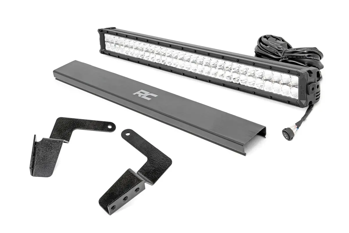 Led Light Kit - Bumper Mount - 30 Inch Chrome Dual Row - White Drl - Toyota Fj Cruiser (07-14) 1