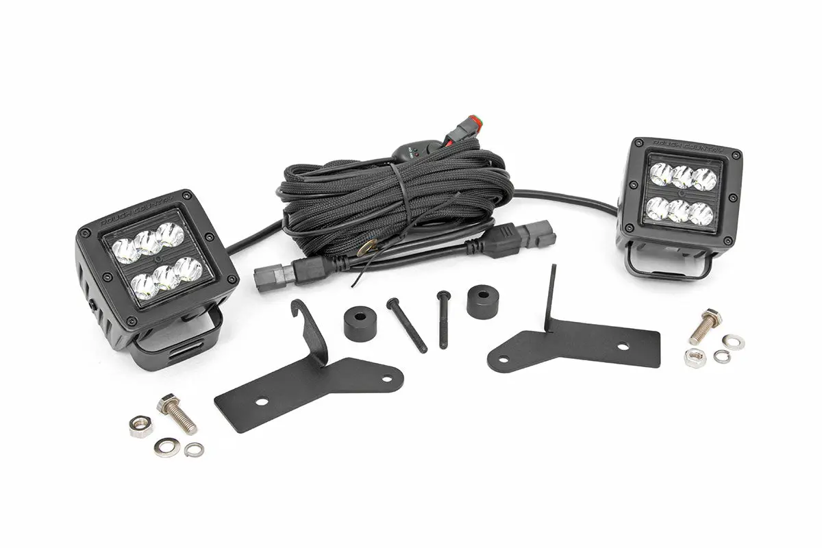 Led Light Kit - Hinge Mount - 2 Inch Black Pair - Jeep Gladiator Jt/Wrangler Jl (18-24) 1