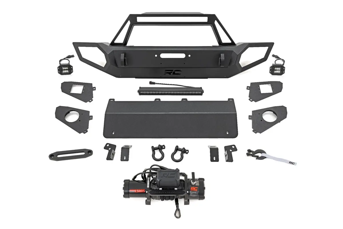 Rough Country 10660 Front Winch Bumper Jeep Gladiator Jt/Wrangler Jk & Jl/Wrangler Unlimited 1