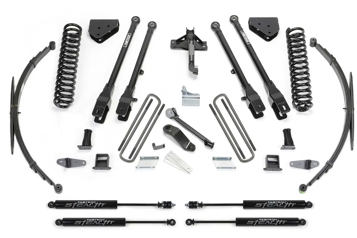8" 4Link Sys W/Coils & Rr Lf Sprngs & Stealth 2008-16 Ford F250/350 4Wd 1