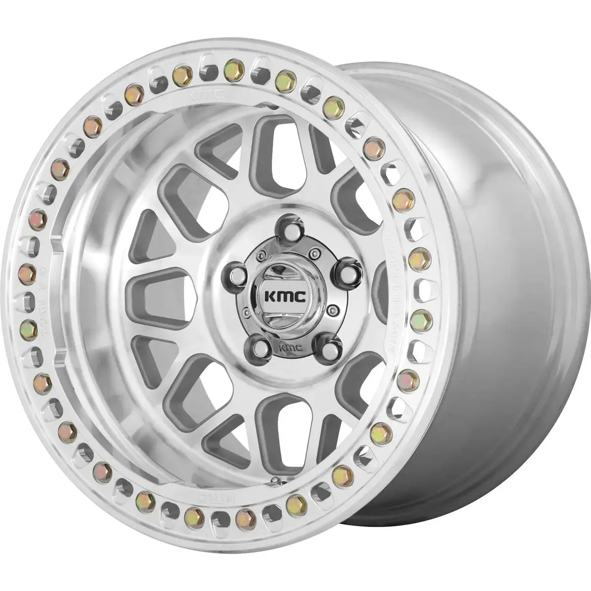 Kmc Wheels Km235 Grenade Crawl Beadlock Wheel 17X9 5X5 - Machine Finish (-38Mm) 1
