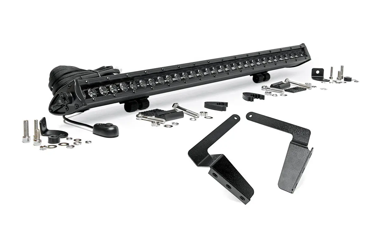 Led Light Kit - Bumper Mount - 30 Inch Black Single Row - Toyota Tundra (14-21) 1