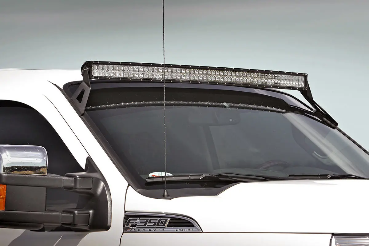 Led Light Mount - Upper Windshield - 54 Inch Curved - Ford F-250/F-350 Super Duty (99-16) 1