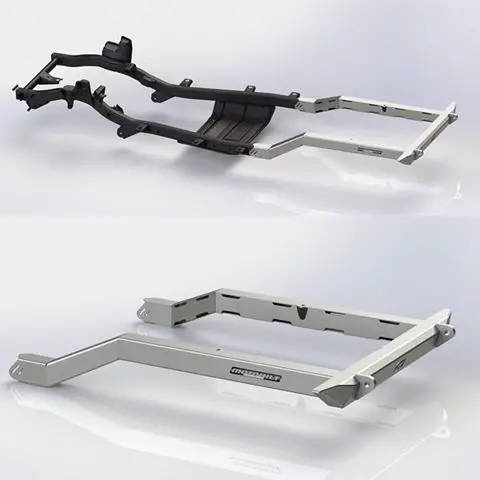 Back Half Frame Kit W/ Wide Bumper For 04-06 Jeep Lj 1