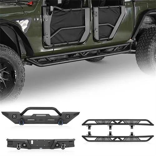Hooke Road Mid Width Front Bumper / Rear Bumper / Running Boards(20-26 Jeep Gladiator Jt) 1