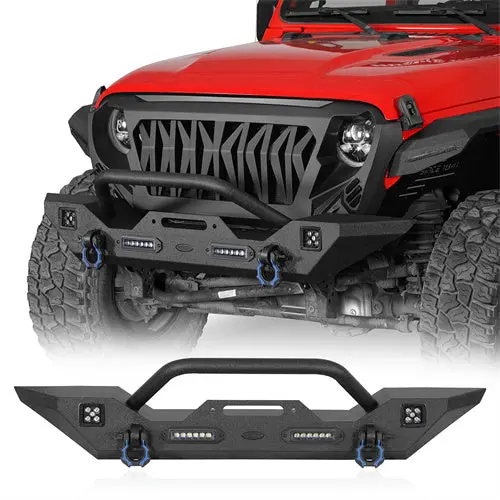 Hooke Road Different Trail Front Bumper W/Winch Plate Mid Width Bumper (20-26 Jeep Gladiator Jt) 1