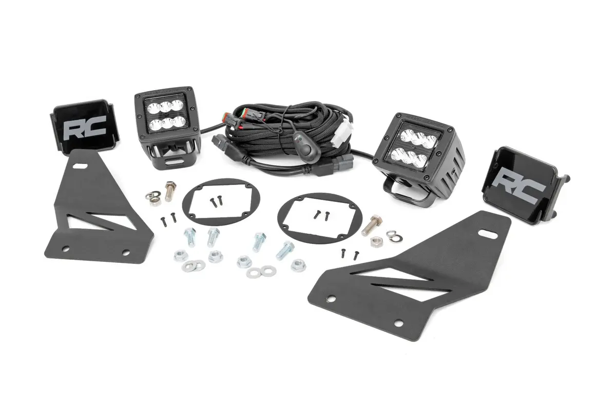 Led Light Kit - Fog Mount - 2 Inch Black Pair - Spot - Nissan Frontier (05-20) 1