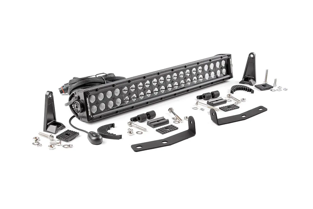 Led Light Kit - Bumper Mount - 20 Inch Black Dual Row - Nissan Titan Xd (16-24) 1