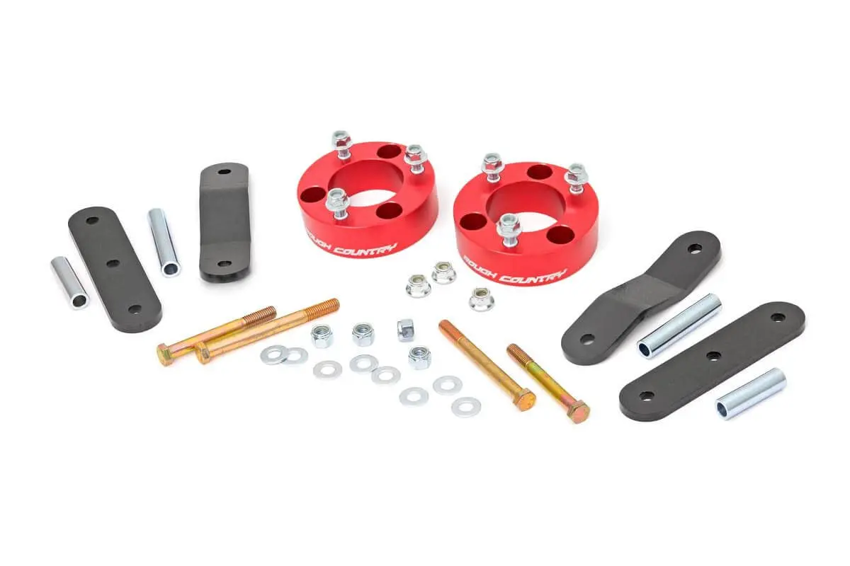 2.5 Inch Leveling Kit - Red Spacers - Nissan Frontier (05-24)/Xterra (05-15) 1