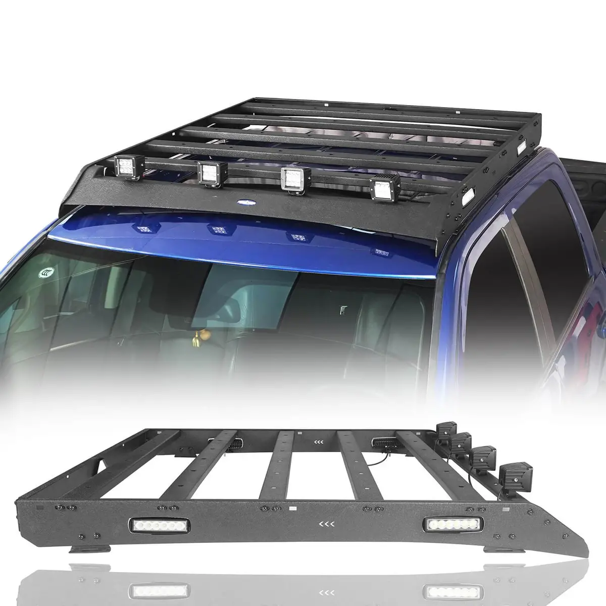 Hooke Road Top Roof Rack Cargo Carrier(09-18 Dodge Ram 1500 Crew Cab & Quad Cab) 1