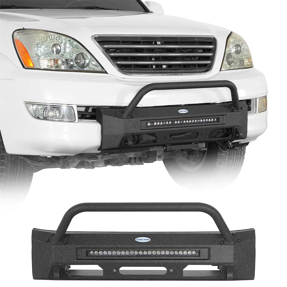 Affordable Off-Road Front Bumper With Winch Plate For 2003-2009  Lexus Gx470 - Hooke Road 1
