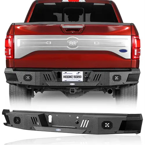 Offroad Rear Bumper W/License Plate Light For 2015-2017 Ford F-150 (Excluding Raptor) - Hooke Road 1