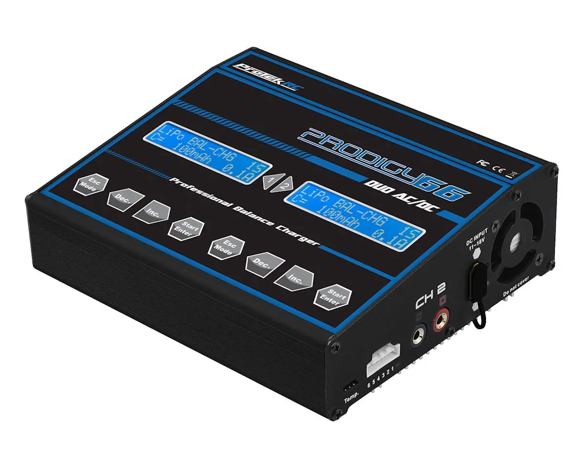 "Prodigy 66 Duo Ac/Dc" Lihv/Lipo Battery Balance Charger (6S/6A/50W X2) 1
