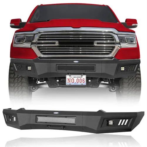 2019-2024 Ram 1500 Aftermarket Front Full-Width Bumper W/Led Lights (Excluding Ecodiesel & Rebel & Trx & Classic Models) - Hooke Road 1