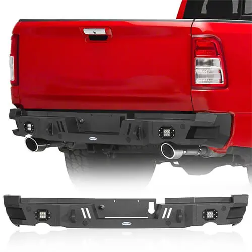 2019-2026 Ram 1500 Offroad Aftermarket Rear Bumper W/Led Spotlights (Excluding Classic Models)- Hooke Road 1