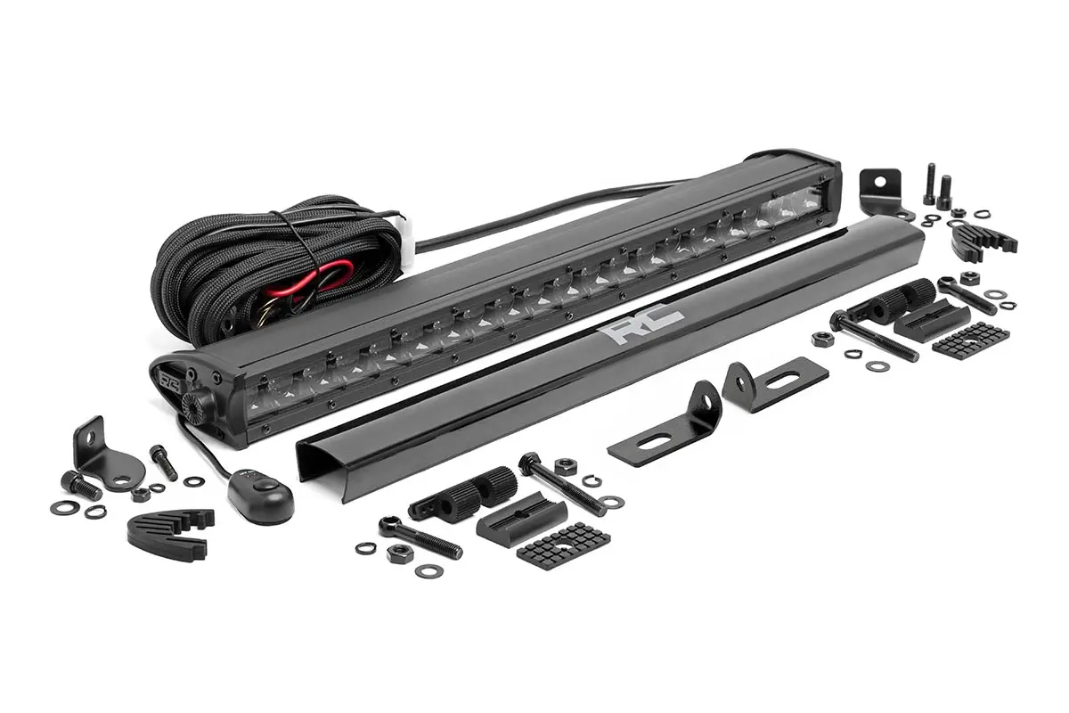 Led Light Kit - Bumper Mount - 20 Inch Black Single Row - Ford Ranger (19-23) 1