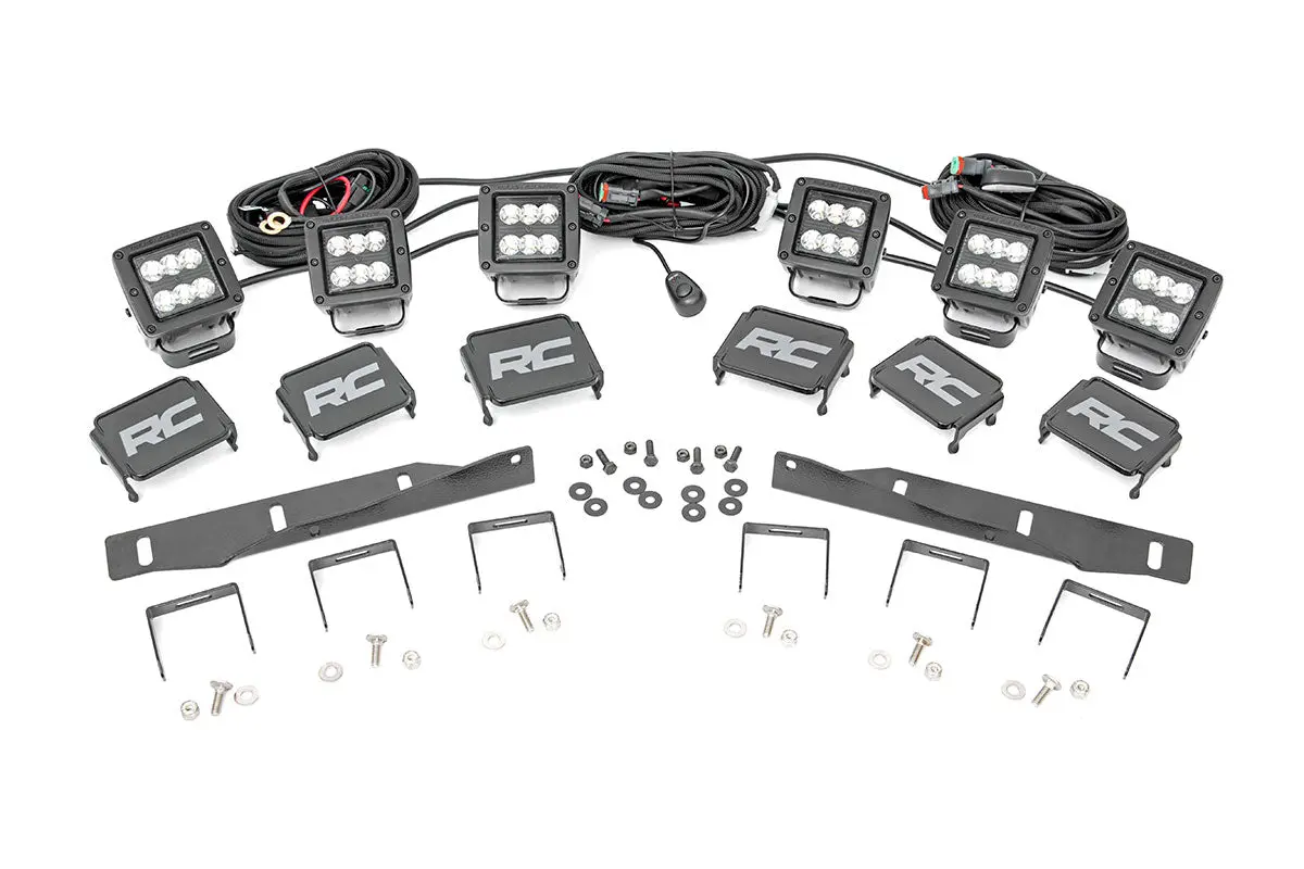 Led Light Kit - Fog Mount - Triple 2 Inch Black Pair - Ford Raptor 4Wd (17-20) 1