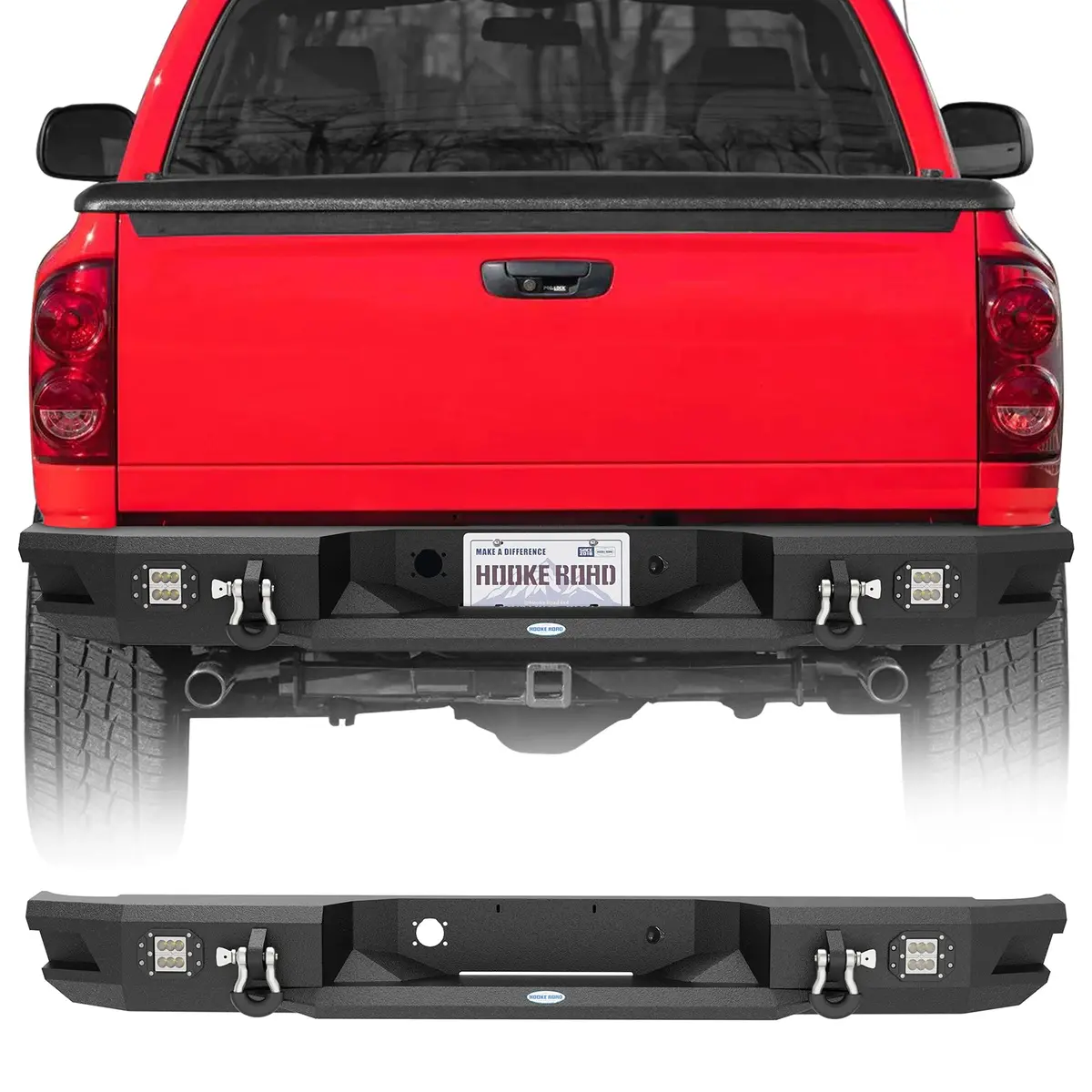Hooke Road Discovery Rear Bumper(02-08 Ram 1500) 1