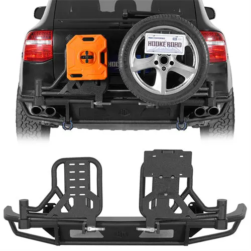 Overland Rear Bumper W/ Dual Swing Arms & Tire Carrier (08-10 Porsche Cayenne 957) - Hooke Road 1