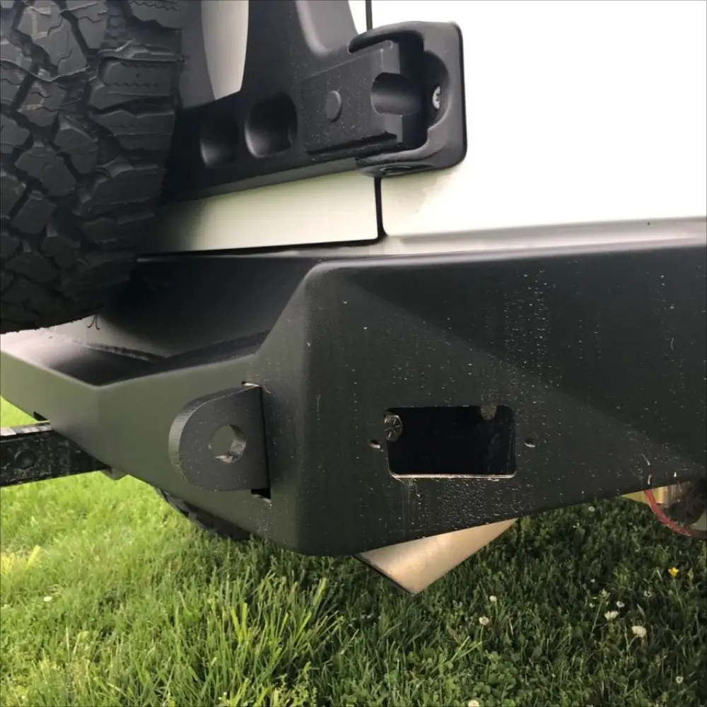 Nemesis Industries Jk-Jku Voyager Mid Width Rear Bumper With Shackles And Rigid Sr-M Light Cutouts 1