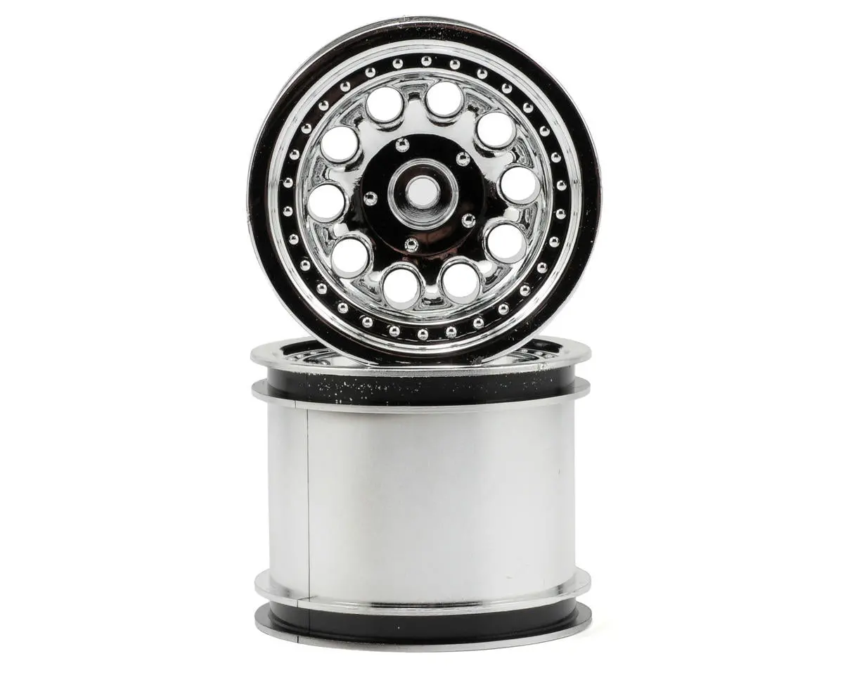12Mm Hex "Revolver 10 Hole" Traxxas Electric Rear Wheels (2) (Chrome) 1