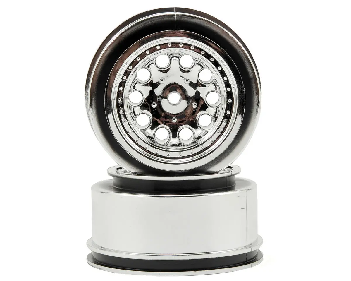Rpm 12Mm Spline Drive "Revolver" Short Course Wheels (Chrome) (2) (Slash Rear) 1