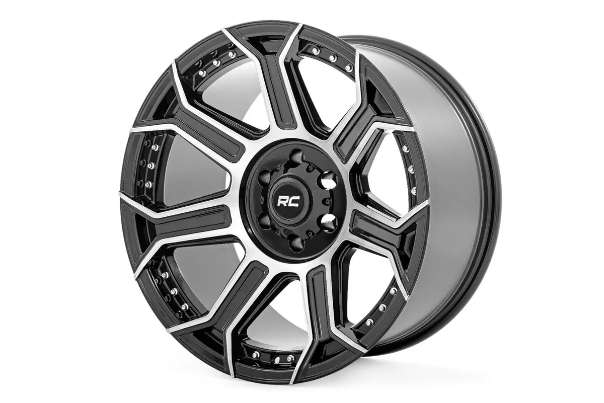 Rough Country 89 Series Wheel - One-Piece - Black Machined Gun Metal - 20X10 - 8X170  --19M 1