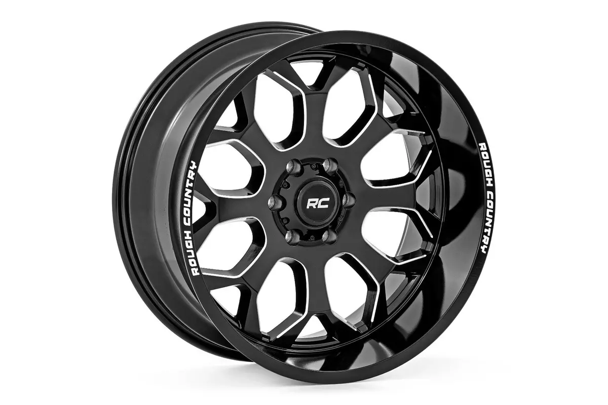 Rough Country 96 Series Wheel - One-Piece - Gloss Black - 20X10 - 5X5 - -19Mm 1