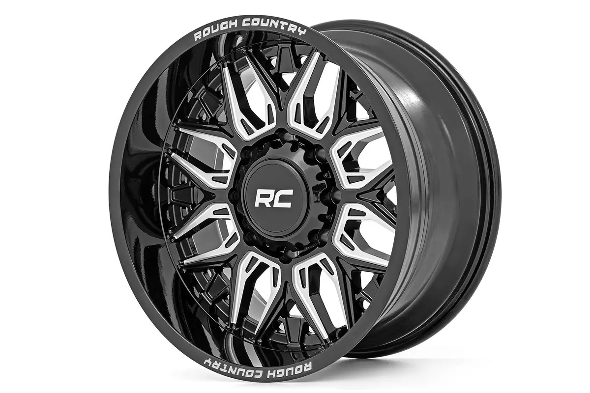 Rough Country 86 Series Wheel - One-Piece - Gloss Black - 22X10 - 8X6.5 - -19Mm 1