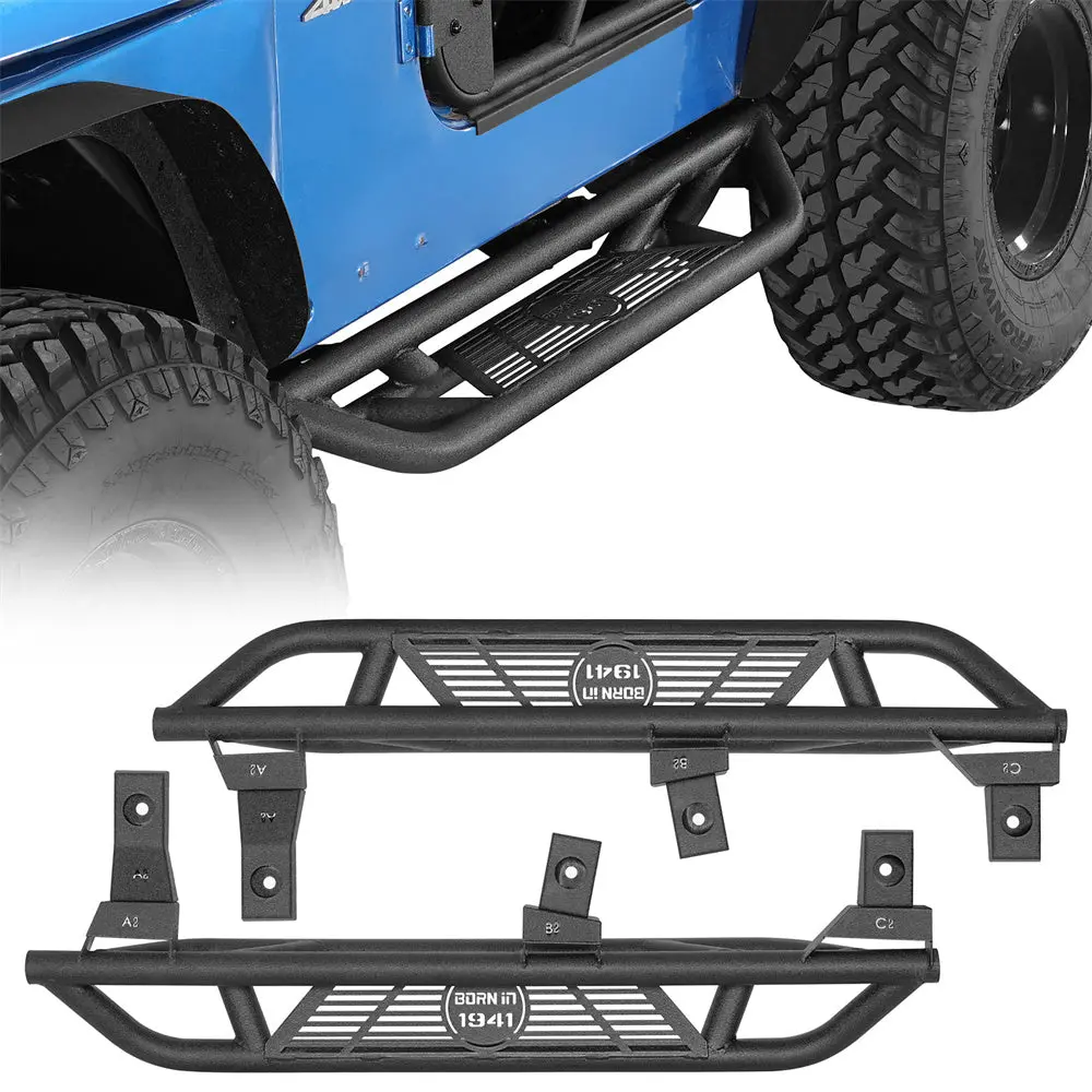 Hooke Road Tubular Side Step Bars(97-06 Jeep Wrangler Tj, Excluding Unlimited) 1