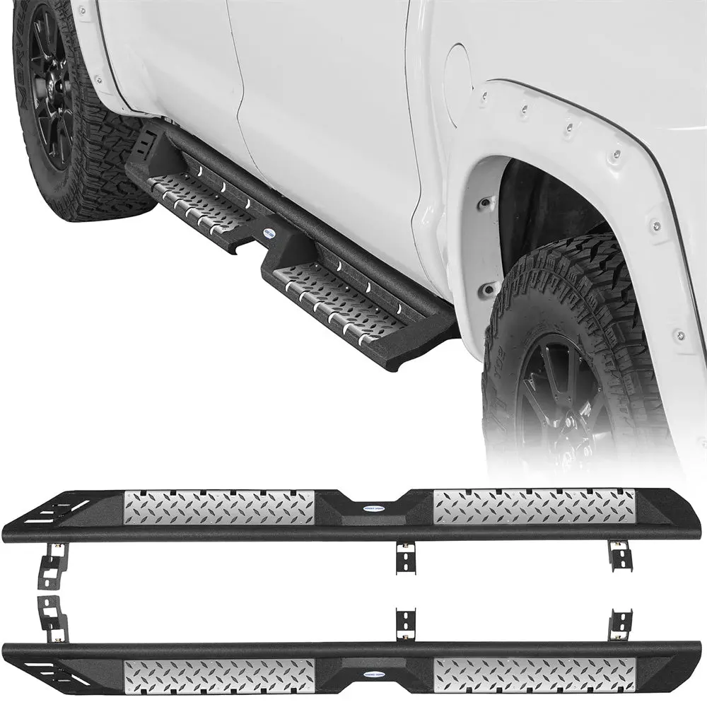 Hooke Road Side Steps Running Boards For 07-21 Toyota Tundra Crewmax 1