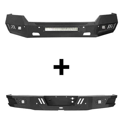 Hooke Road Chevrolet Front & Rear Bumper Combo(16-18 Chevy Silverado 1500) 1