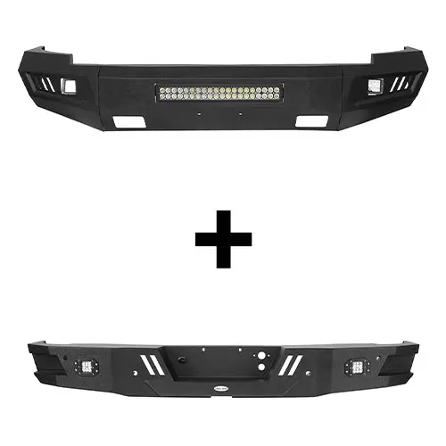 Hooke Road Hr Front & Rear Bumper Combo(07-13 Chevy Silverado 1500) 1