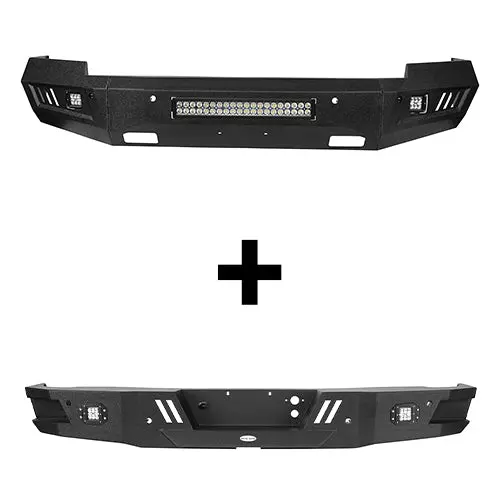 Hooke Road Chevrolet Front & Rear Bumper Combo(14-15 Chevy Silverado 1500) 1