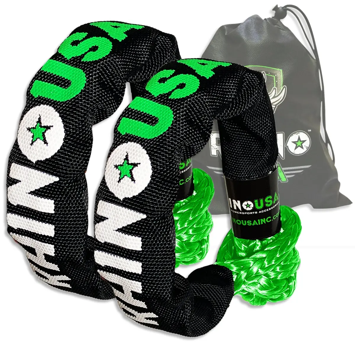 Rhino Usa Synthetic Soft Shackles Green (2-Pack) 1