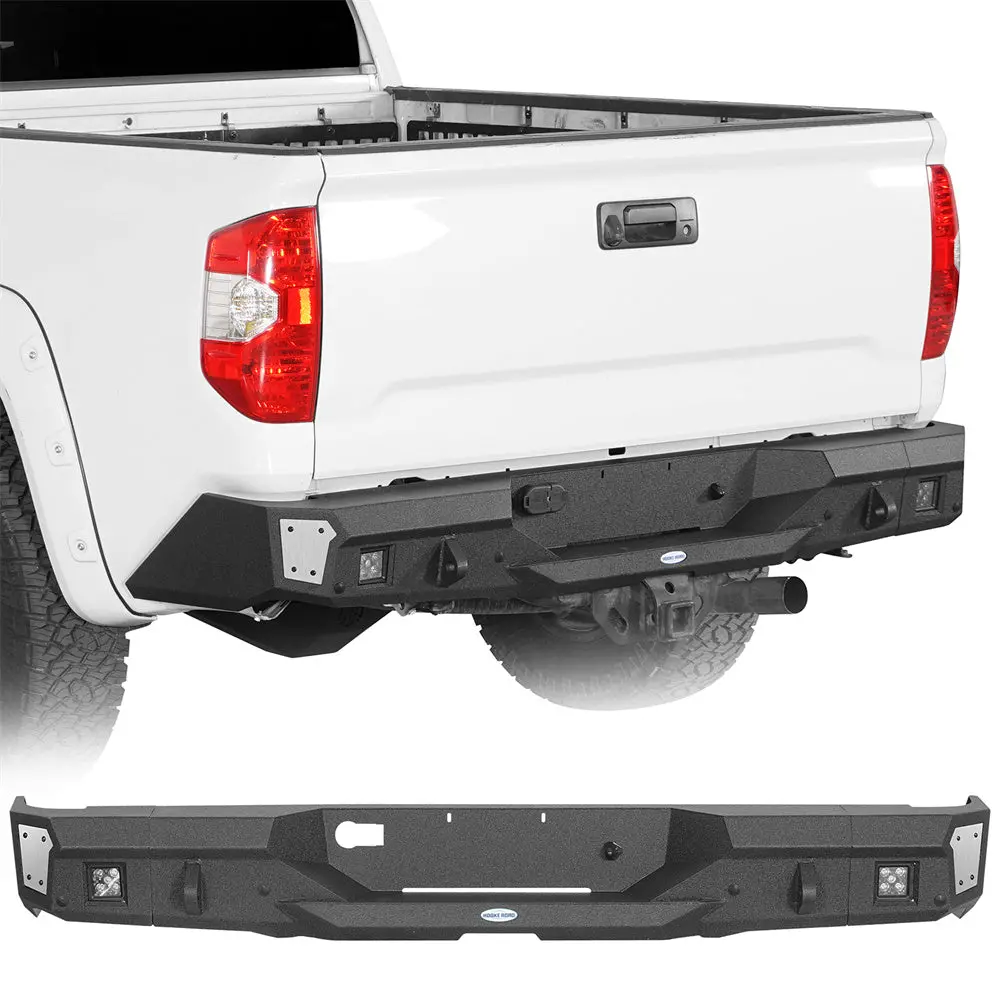 Steel Rear Bumper W/ Spotlights For 2014-2021 Toyota Tundra - Hooke Road 1