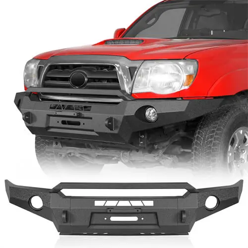 2005-2011 Toyota Tacoma Front Bumper W/Skid Plate - Hooke Road 1