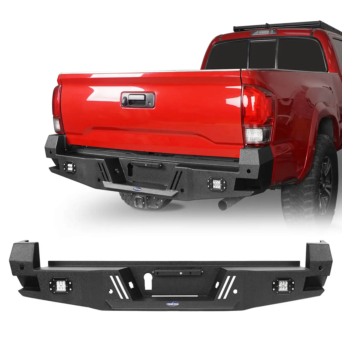 3Rd Gen Tacoma Rear Bumper W/License Plate Bracket(2016-2023 Toyota Tacoma) - Hooke Road 1
