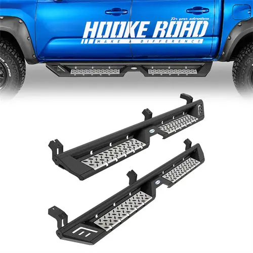 Tacoma Side Steps Bars Running Boards (05-23 Toyota Tacoma Double Cab) - Hooke Road 1