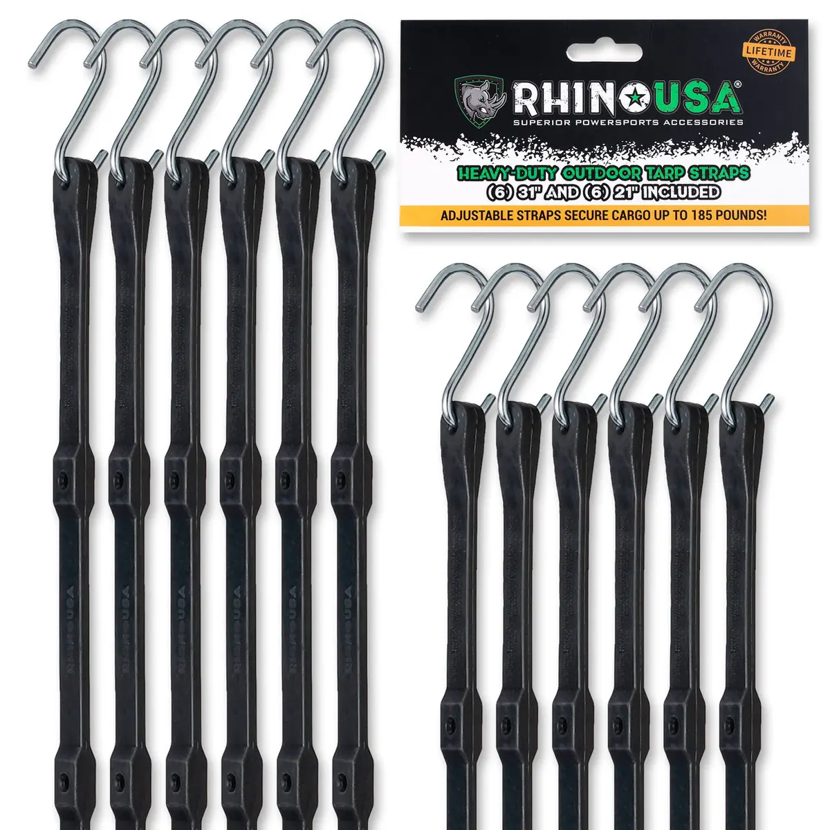 Rhino Usa Heavy Duty Bungee - Set Of 12 1