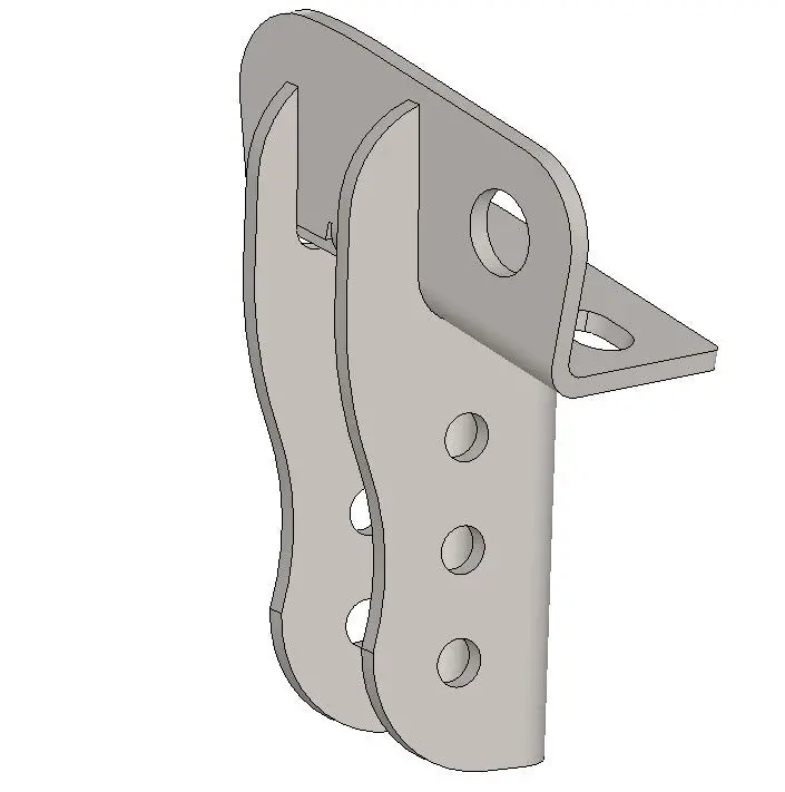 Tj Frame Side Trackbar Mount - 2.5 In - 3.5 In Stretch 1