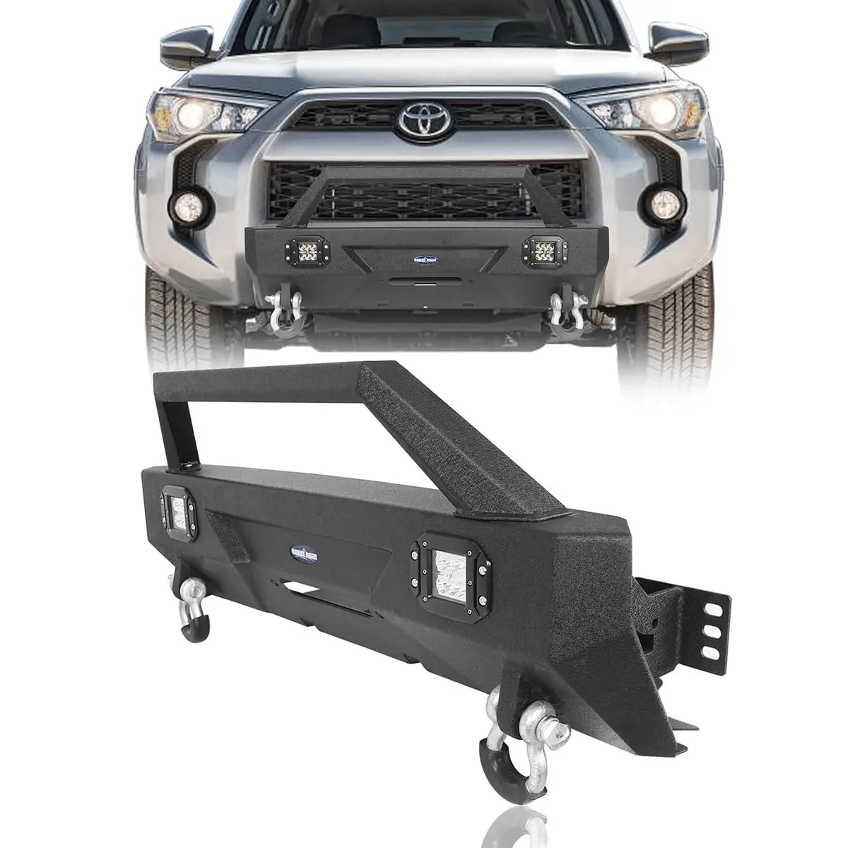 Hooke Road Stubby Front Bumper W/Winch Plate(10-23 Toyota 4Runner) 1