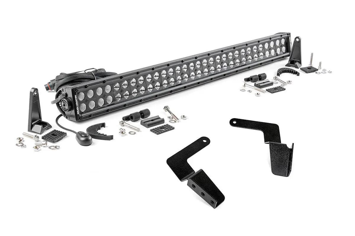 Led Light Kit - Bumper Mount - 30 Inch Black Dual Row - Toyota Fj Cruiser (07-14) 1