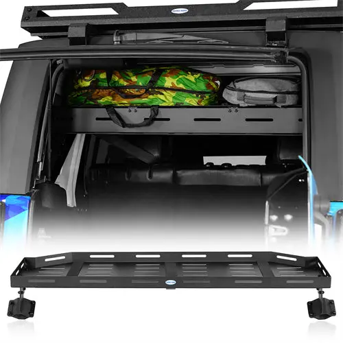 Trunk Upper Basket Cargo Rack (07-18 Jeep Wrangler Jk 4-Door Hardtop) - Hooke Road 1