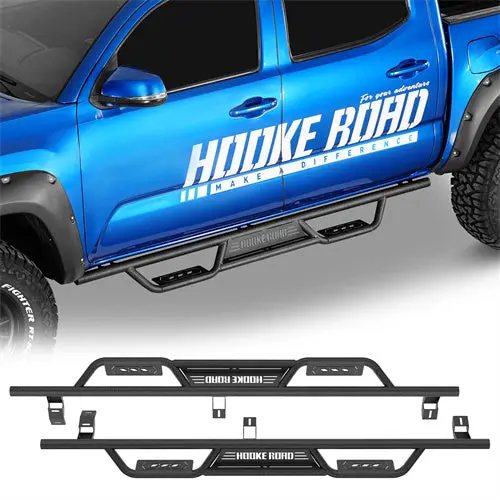 Tubular Side Steps Running Boards (05-23 Toyota Tacoma Double Cab) - Hooke Road 1
