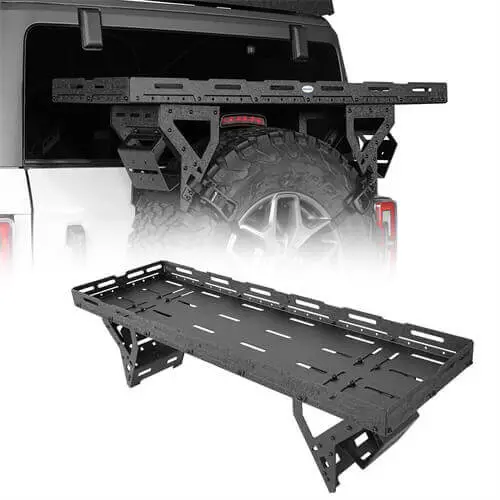 Hooke Road Universal Spare Tire Utility Basket Fits For 30" To 40" Tire 1