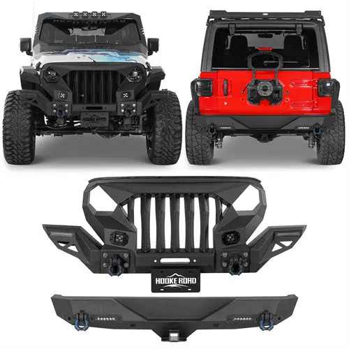 Hooke Road Jeep Jl Mad Max Front Bumper & Rear Bumper Combo(18-26 Jeep Wrangler Jl) 1