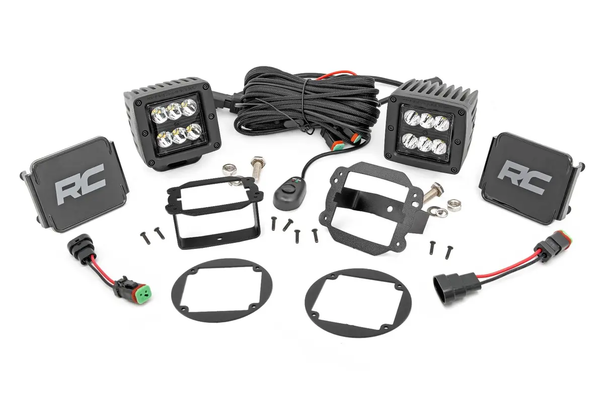 Led Light Kit - Fog Mount - 2 Inch Black Pair - Jeep Wrangler Jk/Wrangler Unlimited (10-18) 1